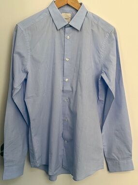 Men's Light Blue Dress Shirt - Classic Point Collar